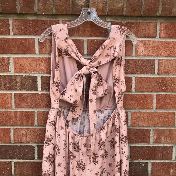House Of Harlow 1960 Linen Blend Floral Halter Mini Dress sz Large NWT - Picture 5 of 15